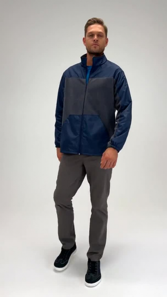 Толстовка СПЕЦ комбинированная темно-серая/темно-синяя